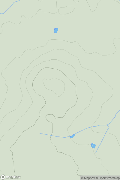 Thumbnail image for Burrow Hill [South Central England] [ST414201] showing contour plot for surrounding peak